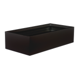 Antwerp rectangular fiberglass planter in Matte Black, studio render