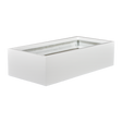 Antwerp rectangular fiberglass planter in Matte Bright White, studio render