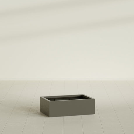 Antwerp rectangular fiberglass planter in Matte Bronze