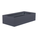 Antwerp rectangular fiberglass planter in Matte Charcoal, studio render