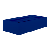 Antwerp rectangular fiberglass planter in Matte Cobalt Blue, studio render
