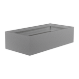 Antwerp rectangular fiberglass planter in Matte Gunmetal, studio render