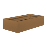 Antwerp rectangular fiberglass planter in Metallic Bronze, studio render