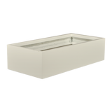 Antwerp rectangular fiberglass planter in Satin Beige, studio render