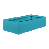 Antwerp rectangular fiberglass planter in Satin Seafoam Green, studio render
