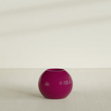 Globe Planter in Gloss Eggplant, 24"D × 19"H, shown empty