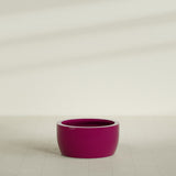 Casablanca Bowl Planter in Gloss Eggplant, 30"D × 15"H, shown empty