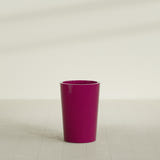 Tegel Round Tapered Planter in Gloss Eggplant, 18"D × 26"H, shown empty