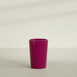 Tegel Round Tapered Planter in Gloss Eggplant, 18"D × 26"H, shown empty