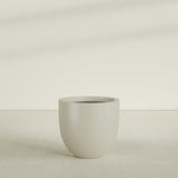 Alzira Bowl Planter in Satin Beige, 30"D × 28"H, shown empty