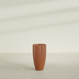 San Jose Tall Fluted Planter in Matte Terra Cotta, 16"D × 30"H, shown empty