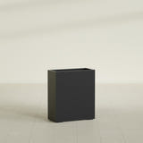 Perth Rectangular Planter in Matte Black, 36"L × 16"D × 42"H, shown empty