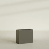 Potsdam Rectangular Planter in Matte Bronze, 36"L × 16"D × 32"H, shown empty