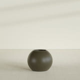 Globe Planter in Matte Bronze, 24"D × 19"H, shown empty