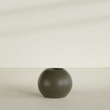 Globe Planter in Matte Bronze, 24"D × 19"H, shown empty
