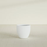 Wannsee Round Planter in Matte Bright White, 27"D × 24"H, shown empty