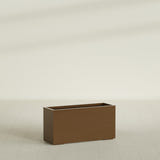 Tolga Rectangular Planter in Metallic Bronze, 48"L × 16"D × 24"H, shown empty