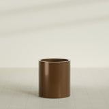 Rio Grande Cylinder Planter in Metallic Bronze, 18"D × 20"H, shown empty