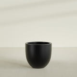Alzira Bowl Planter in Matte Black, 30"D × 28"H, shown empty