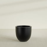 Alzira Bowl Planter in Matte Black, 30"D × 28"H, shown empty