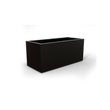 Badalona rectangular fiberglass planter in Matte Black