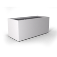Badalona rectangular fiberglass planter in Matte Bright White, 39 × 17 × 17 in, studio render