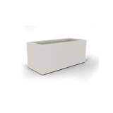 Badalona rectangular fiberglass planter in Matte Cement Grey