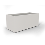 Badalona rectangular fiberglass planter in Matte Cement Grey, 39 × 17 × 17 in, studio render