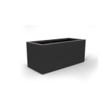 Badalona rectangular fiberglass planter in Matte Charcoal