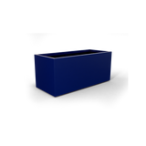 Badalona rectangular fiberglass planter in Matte Cobalt Blue