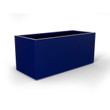 Badalona rectangular fiberglass planter in Matte Cobalt Blue, 39 × 17 × 17 in, studio render