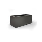 Badalona rectangular fiberglass planter in Matte Gunmetal