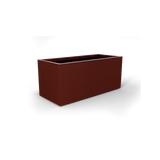 Badalona rectangular fiberglass planter in Matte Terra Cotta