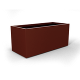 Badalona rectangular fiberglass planter in Matte Terra Cotta, 39 × 17 × 17 in, studio render