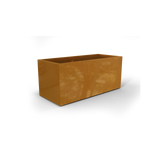 Badalona rectangular fiberglass planter in Metallic Bronze