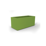 Badalona rectangular fiberglass planter in Satin Green