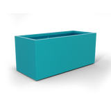 Badalona rectangular fiberglass planter in Satin Seafoam Green, 39 × 17 × 17 in, studio render