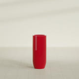 Saint Tropez Bullet Round Planter in Gloss Red, 16"D × 38"H, shown empty