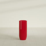 Saint Tropez Bullet Round Planter in Gloss Red, 16"D × 38"H, shown empty
