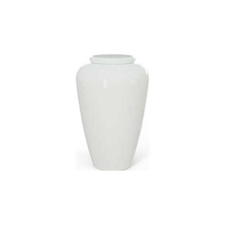 Bara jar fiberglass planter in Gloss Bright White