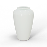 Barà jar fiberglass planter in Gloss Bright White, studio render