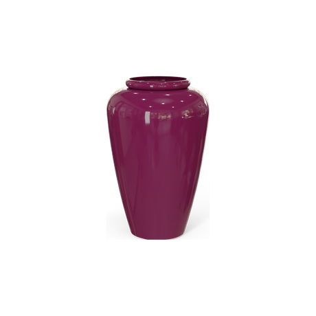 Bara jar fiberglass planter in Gloss Eggplant