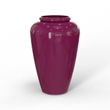 Barà jar fiberglass planter in Gloss Eggplant, studio render