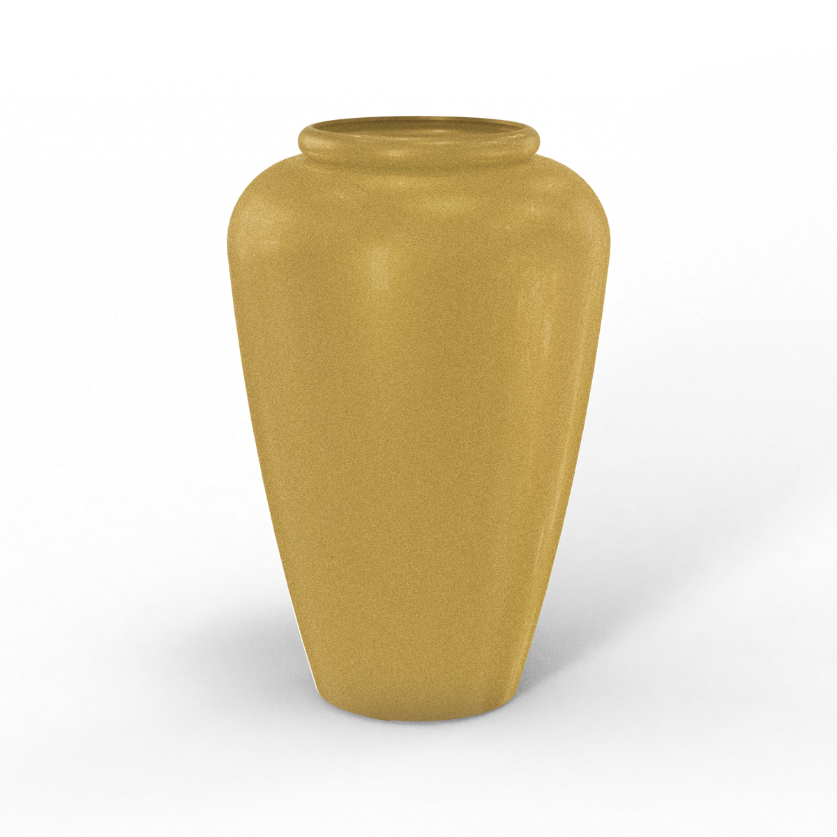 Barà jar fiberglass planter in Gloss Metallic Gold, studio render