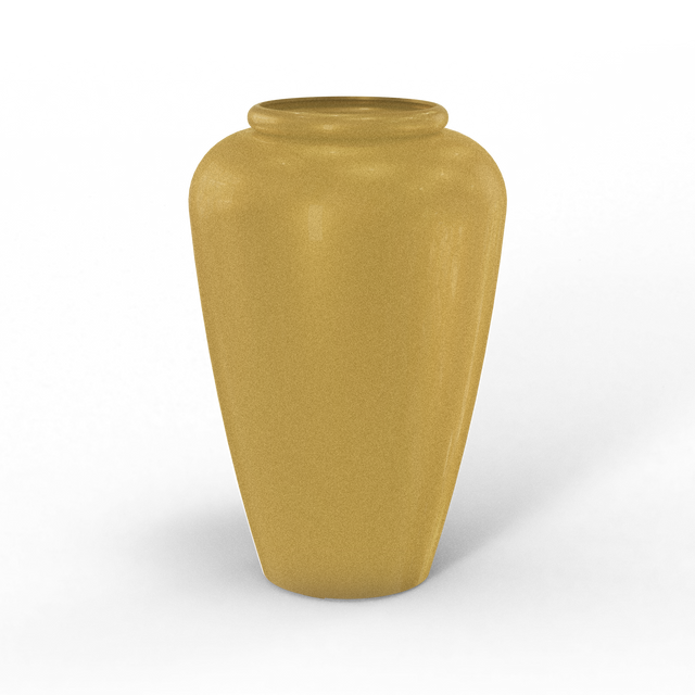 Barà jar fiberglass planter in Gloss Metallic Gold, studio render
