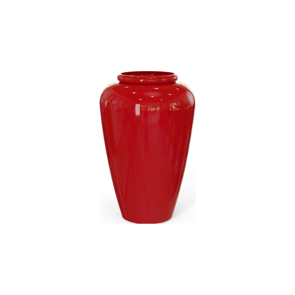 Bara jar fiberglass planter in Gloss Red