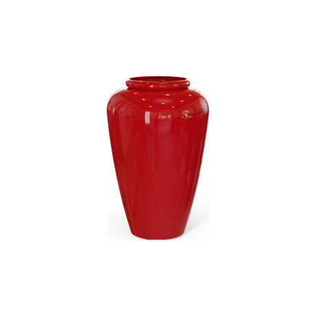 Bara jar fiberglass planter in Gloss Red