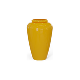 Bara jar fiberglass planter in Gloss Saffron