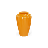 Bara jar fiberglass planter in Gloss Tangerine