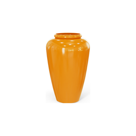 Bara jar fiberglass planter in Gloss Tangerine
